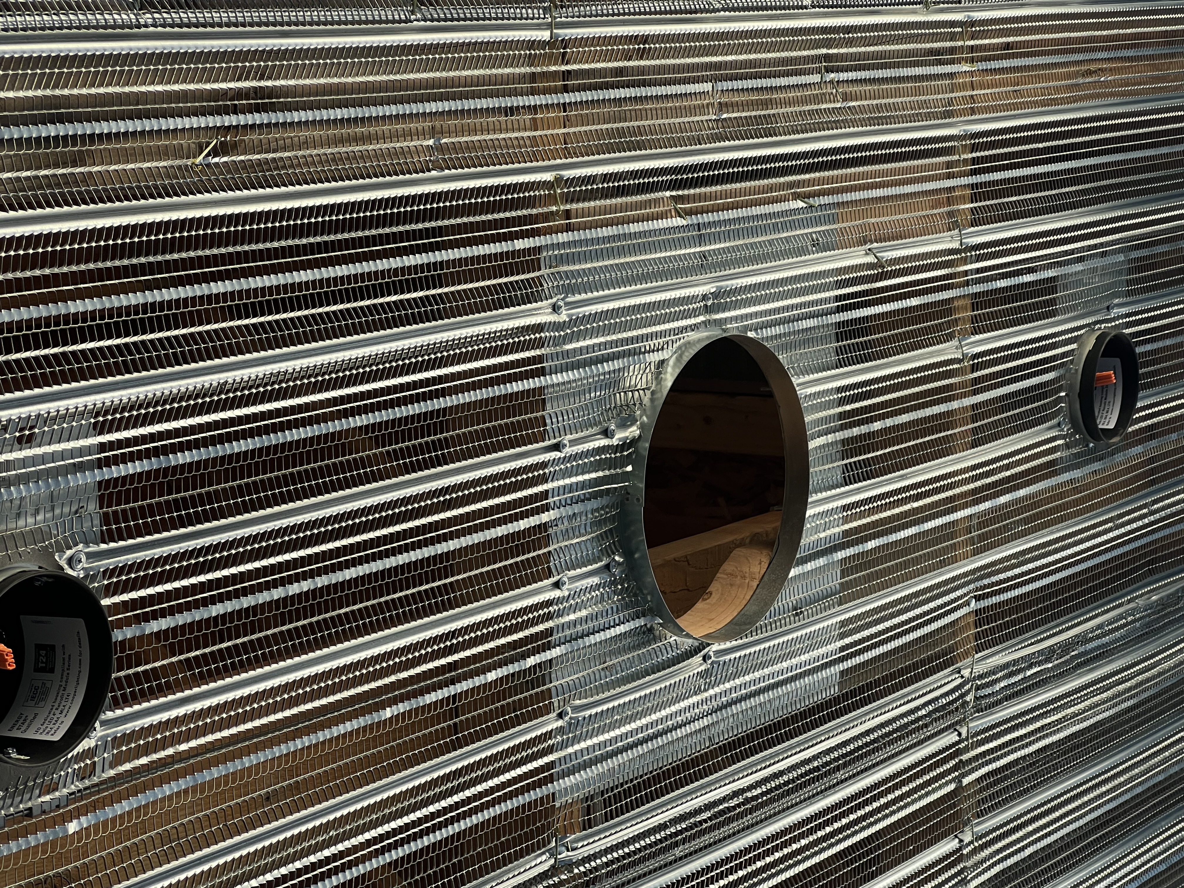 Opening preserved through metal lath